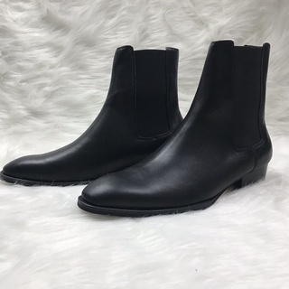 Chelsea Boots เชลซีบูท หนังแท้ ยางยืด ส้น 3cm หนังปกติดำ/หนังกลับดำ