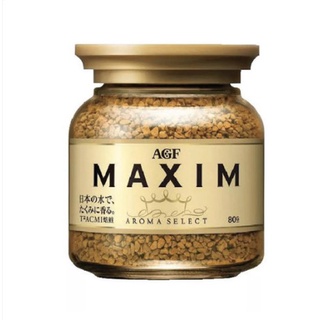 Maxim Aroma Select Freeze Dried Coffee แม็กซิม กาแฟกึ่งสำเร็จรูป อโรม่า ซีเล็ค ขวดสีทอง 80g