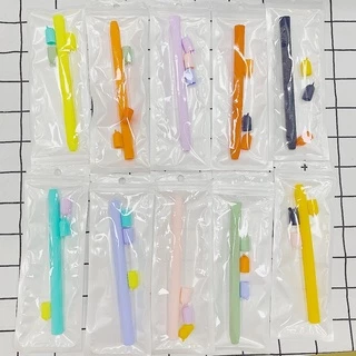 ปลอกปากกา Pencil 1&2 Case เคส ปากกา ซิลิโคน เคสปากกา pencil 1/2 1set ได้จุกเปลี่ยน3จุก3สี3แบบ