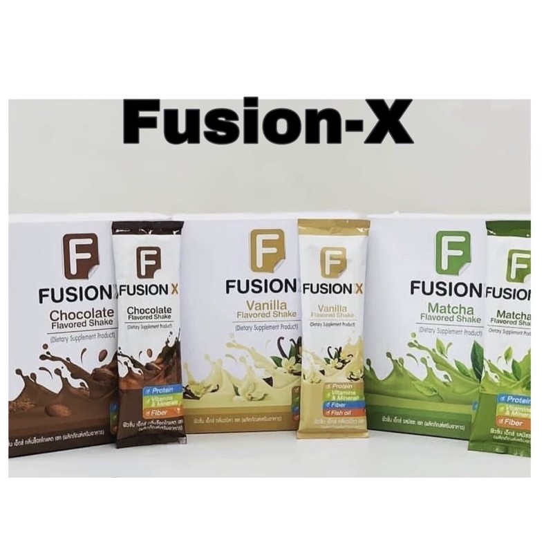 FUSION X มีสารอาหารครบ 5หมู่ ลดพุง สร้างกล้ามเนื้อ ผิวพรรณขาวใส เสริมสร้างภูมิคุ้มกัน ของแท้💯% ไม่แท