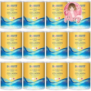 (ยกลัง 12 กระป๋อง) Donutt Collagen Dipeptide คอลลาเจนไดเปปไทด์ พลัสแคลเซียม 120,000 มก. ตราโดนัทท์