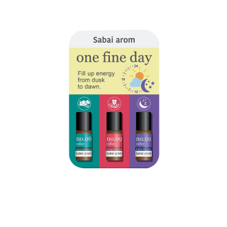 SabaiArom One Fine Day Essential Oils Spot Roller Trio สบายอารมณ์ เซ็ตลูกกลิ้งน้ำมันหอมระเหย ช่วยเติมสมดุลพลังบวกตลอดวัน