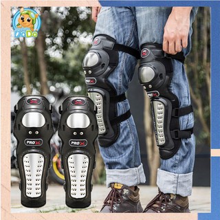 Motorcycle Protector Knee 4 ชิ้นรถจักรยานยนต์มอเตอร์ครอสขี่จักรยานข้อศอกเข่า 4 pcs/ Pads Elbow Protector Stainless Steel