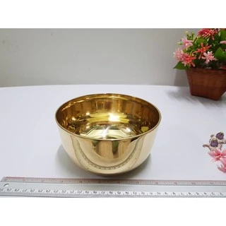 Brass byfa *จอกหล่อ ขันทองเหลือง ทองเหลืองเนื้อดี แบบเรียบแวววาวหนาหนัก ขนาด 4”5”6”