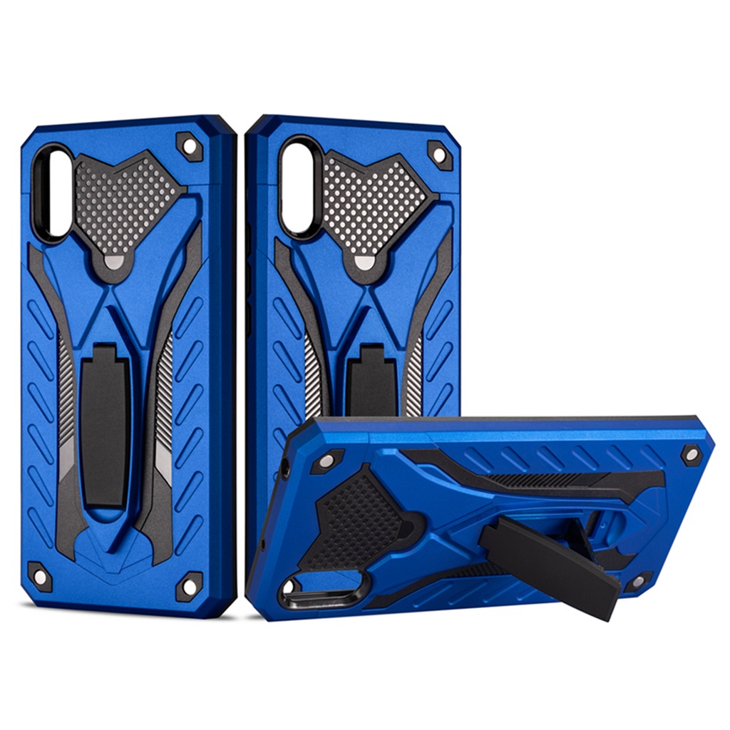Case For Xiaomi Redmi 9A เคสกันกระแทกใช้สำหรับ เสี่ยวมี่ เรดมี 9A เเบบนิ่ม TPU หุ่นยนต์ ไฮบริด มีขาตั้งในตัว