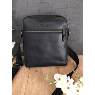 แท้💯% Coach F68014 Houston Flight Bag สีดำ ส่งฟรีems
