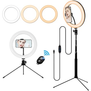 Selfie แหวนแสงการถ่ายภาพ Led 26ซม Ringlight Led Selfie Light บลูทูธรีโมทคอนโทรลโคมไฟการถ่ายภาพขาตั้งกล้องวิดีโอ Youtube