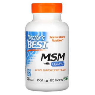 Doctors Best, MSM with OptiMSM, 1500 mg [ 120 Tablets ] Now MSM