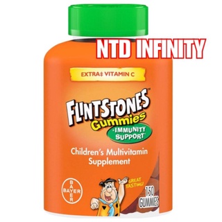 นำเข้า🇺🇸 Exp02/24 Flintstones Gummies Kids Vitamins 150 เม็ด วิตามินรวมเด็ก Multivitamin Vitamin C Vitamin D B12 Zinc