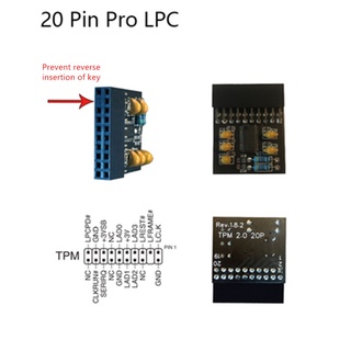 โมดูลแพลตฟอร์ม TPM 2.0 20Pin Pro LPC สําหรับ ASUS TPM-L R2.0 AOM-TPM-9665V