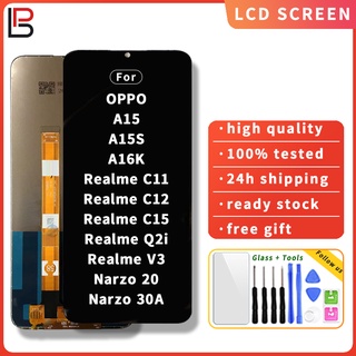 ชุดประกอบหน้าจอสัมผัส Lcd แบบเปลี่ยน สําหรับ Oppo A15 A15s A16K Realme C11 2020 C12 C15 Q2i V3 Narzo 20 30A C2