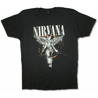 ขายดี เสื้อยืดลําลอง แขนสั้น พิมพ์ลายอัลบั้ม Nirvana Galaxy In Utero สีดํา OFabbp78JMnlgd55S-5XL