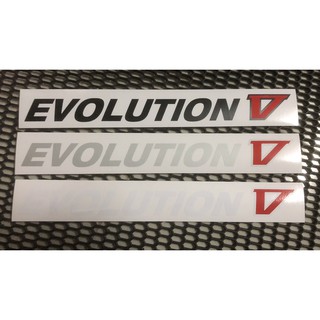 สติกเกอร์แต่งรถ EVOLUTION  V งานไดคัท   **หากต้องการซื้อคู่ ให้กดซื้อ 2 แผ่น**