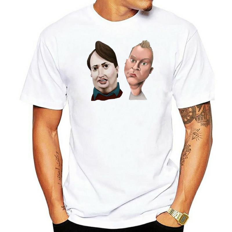 Peep Show Jez และ Mark White Custom Made เสื้อยืดแขนสั้นคอลูกเรือแฟชั่น