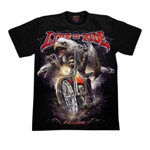 เสื้อยืด แขนสั้น คอกลม ลาย Rock Chang HD82 - Live to Ride เสื้อ cotton 100%  เนื้อผ้าดีเย็บสวยใส่แล้