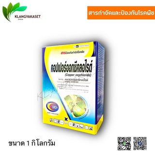 คอปเปอร์ออกซีคลอไรด์ 1 กก ฟังกูราน ( คอปเปอร์ ) โรคแคงเกอร์มะนาว ส้ม ป้องกัน กำจัดเชื้อรา โรคพืช ใบไหม้ ใบจุด ใบด่าง ใบไหม้