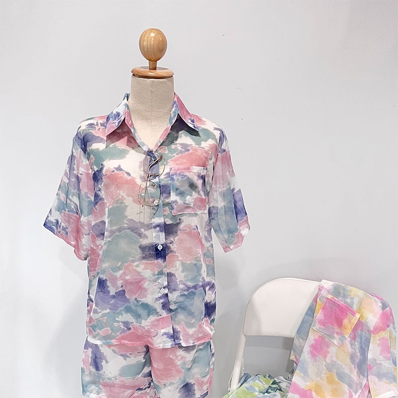 ชุดเซ็ทมัดย้อม ชุดเซ็ทราคาถูกสินค้าพร้อมส่งสต็อคเยอะ ใส่เที่ยวใส่ไปคาเฟ่ ใส่ไปทะเลสวยๆ 💕💕 - รูปที่ 2