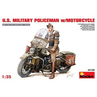 MiniArt 1/35 MI35168 U.S. MILITARY POLICEMAN W/MOTORCYCLE