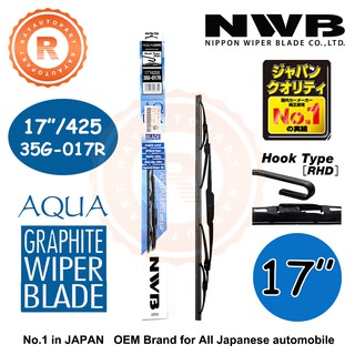 17" ใบปัดน้ำฝน NWB AQUA GRAPHITE WIPER BLADE 35G-017R