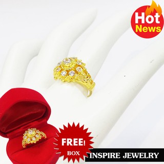 Inspire Jewelry ,แหวนพลอยขาว ยกยอด