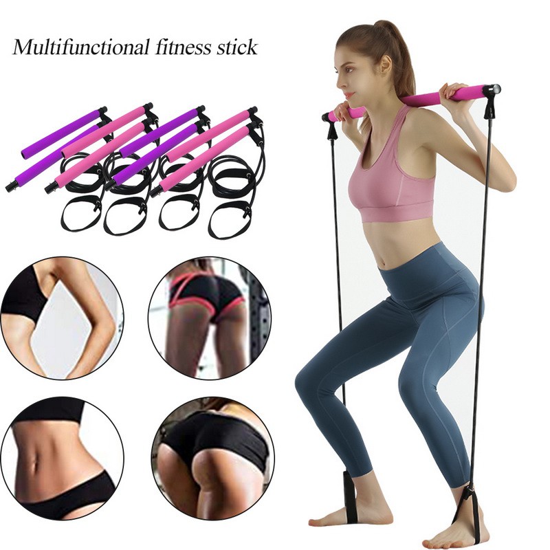 Expander Yoga Pull Rope Pilates Stick Elastic Resistance Bands Home