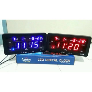 นาฬิกาดิจิตอลLED DIGITAL CLOCKแขวนผนัง/ตั้งโต๊ะ รุ่นCX-2158 ตั้งปลุก บอก วัน /เดือน /สัปดาห์ + เวลา /นาที + อุณหภูมิ