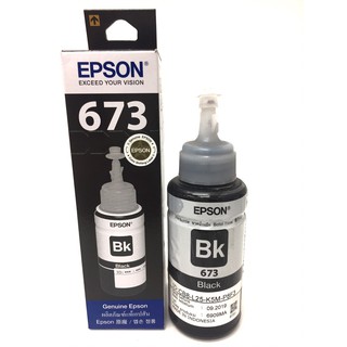 หมึก Ink Tank Epson T6731 BK  พร้อมกล่อง ของแท้ 100% สำหรับ L800 L805 L810   L1800