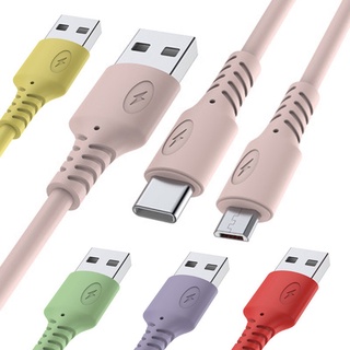 【SPT*】สายชาร์จ Micro USB Type C แบบคู่ ชาร์จเร็ว สําหรับโทรศัพท์ 1 2 3 M