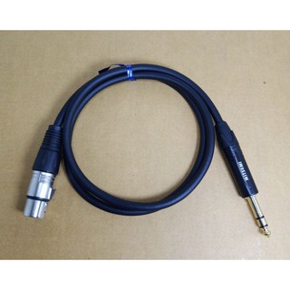 สายสัญญาณ xlr  แจ็คแคนนอนตัวเมีย ท้าย ปลั๊กไมค์เสตอ ตัวผู้  ยาว1เมตรสายสัญญานเครื่องขยายเสียง  สายสัญญาน สายไมค์