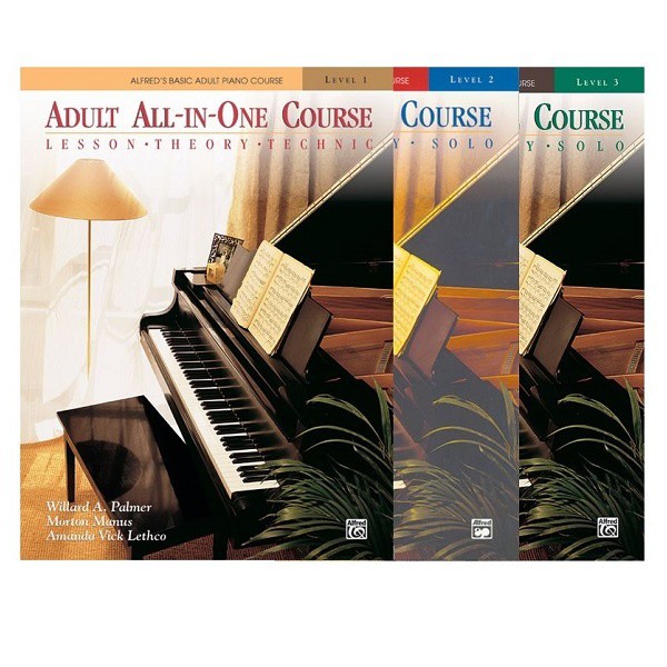 Alfred's Basic Adult Piano Course: Adult All-In-One เล่ม 1,2,3 (Book Only, Book&CD)