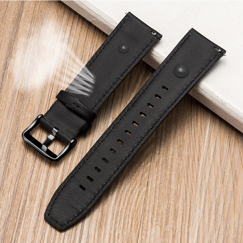 สายหนังแท้หนังวัวชั้นบนสุดสําหรับ Xiaomi Mi Watch สีสปอร์ต S3 S1 active