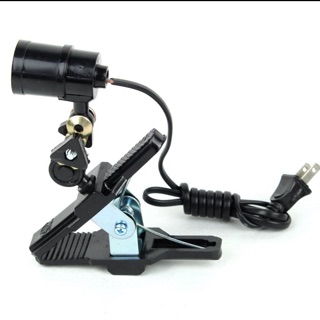 ขาหนีบหลอดไฟ ขั้ว E27  หลอดให้ความร้อนแนะนำไม่เกิน 40W