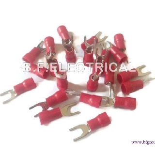BF หางปลา แฉกหุ้ม SV1.25-5 ขนาด 1.25x5 mm. แพ็ค 100 ตัว