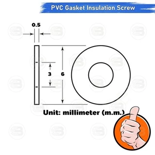 [CoolBlasterThai] Transparent Soft Gasket Nylon/Plastic PVC Insulation Screw Washers size M3