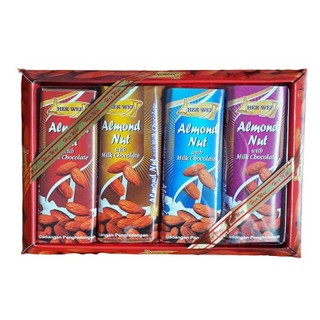 HER WEI Almond nut chocolate แพ็ค 4 ชิ้น