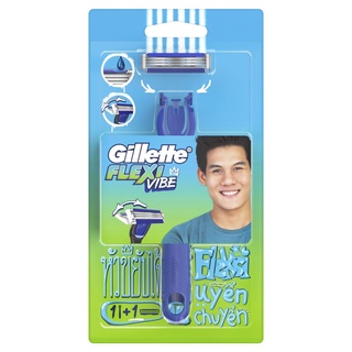 Gillette Flexi Vibe Els 4 Upยิลเลตต์ เฟล็กซ์ซี่ ด้าม+ใบมีด 4 ชิ้น