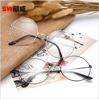 Premiem Glasses แว่นตากรองแสง ทรงกลม แว่นกันแสงสีฟ้า กรอบแว่น โลหะ คุณภาพ ถนอมสายตา พร้อมส่ง