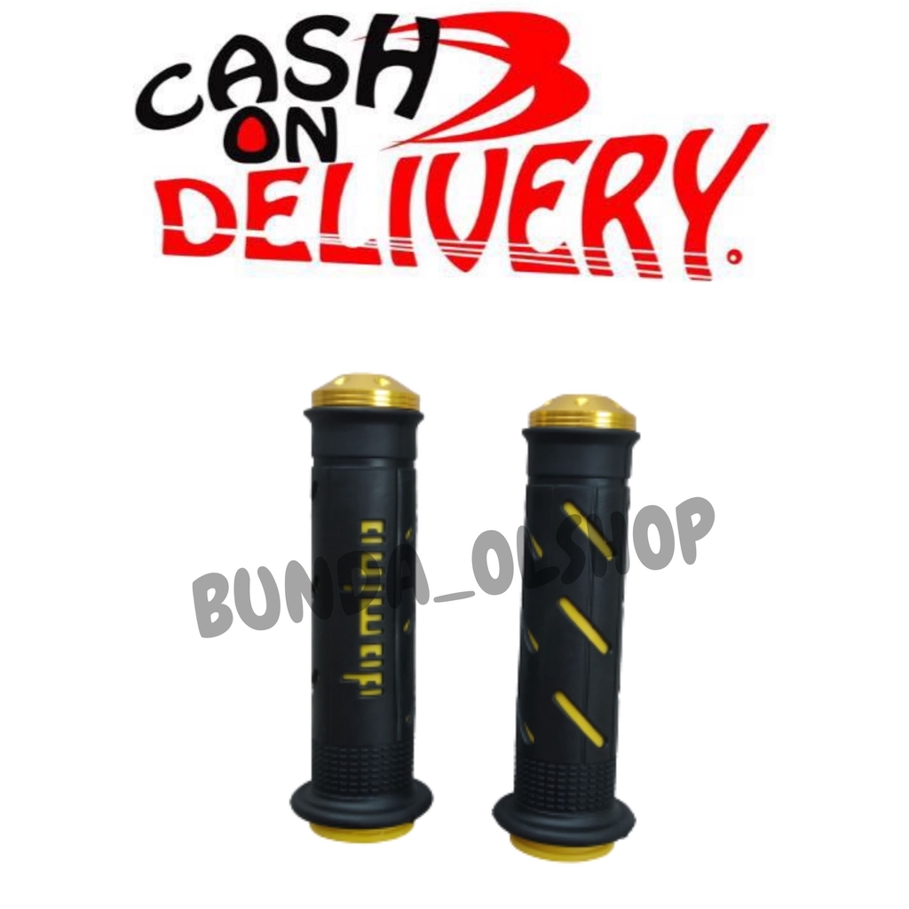 ปลอกแฮนด์ Kitaco สีทอง / ด้ามจับ Kitaco + Chrome Jalu สําหรับรถจักรยานยนต์สากล