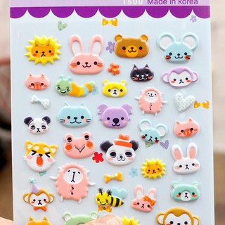สติ้กเกอร์ลายรวมสัตว์น่ารัก2 (มีโค้ดลด)