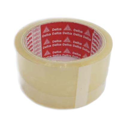 เทปกาว OPP เทปปิดกล่อง  ยี่ห้อ Delva สีน้ำตาล/สีใส  48x45mm  1 ม้วน