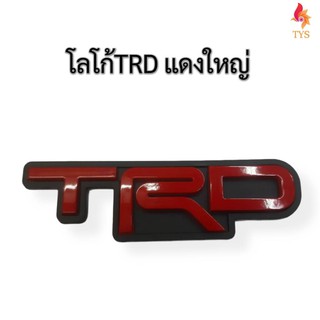 โลโก้ TRD สีแดง ขนาด 12เซนติเมตร x3.5เซนติเมตร  มีกาว 2หน้าติดด้านหลัง