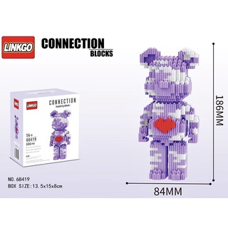 ตัวต่อนาโนเฟือง แบร์บริค  bearbrick หมี 6 แบบKaws1634 เทามิคกี้หน้าตายย