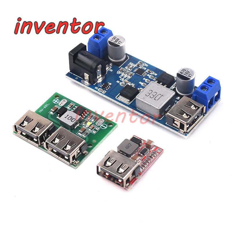 บอร์ดโมดูลพาวเวอร์ dc-dc Step-down 6-24V12V เป็น 5V 3A เอาท์พุต USB คู่ สําหรับชาร์จโทรศัพท์มือถือในรถยนต์