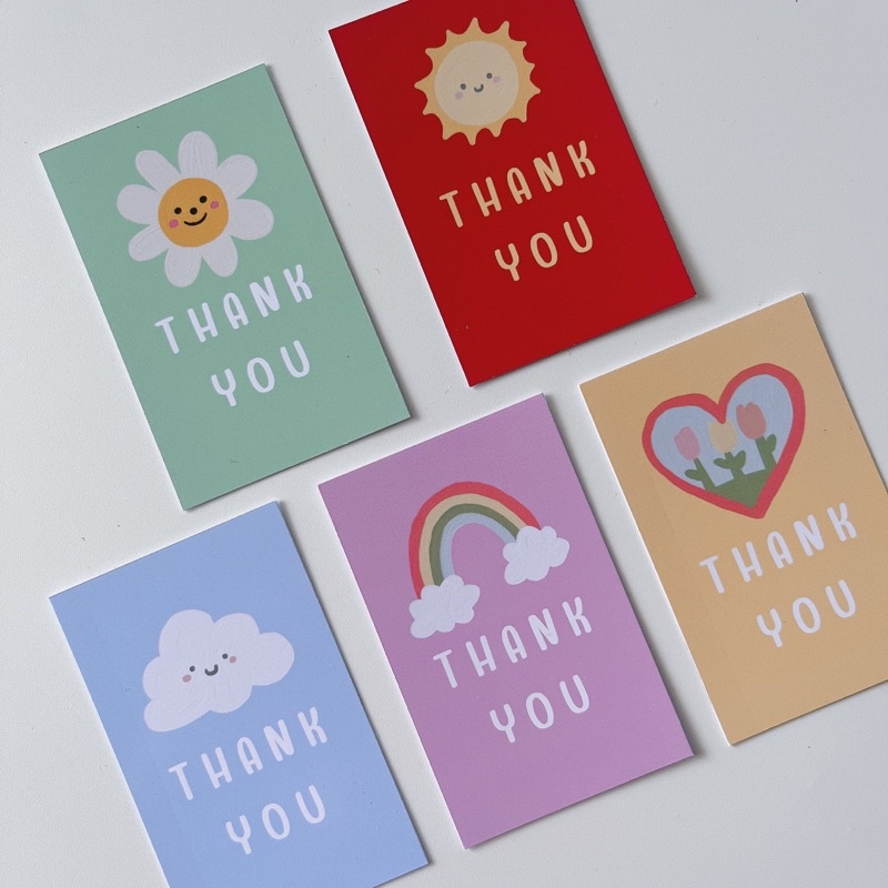 •𝒟𝒶𝓃𝑔𝑜• (ใบละ 1 บาท) การ์ดขอบคุณลูกค้า มินิมอล Thank you