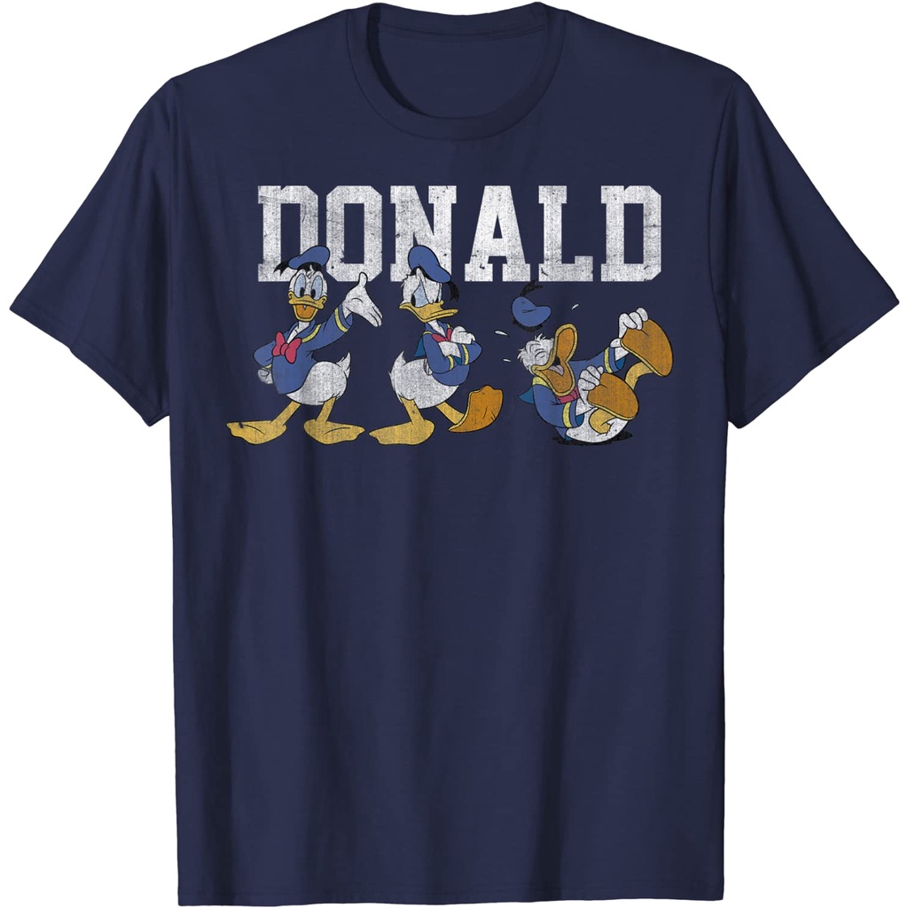 Disney Mickey And Friends Donald Duck Pose Lineup T-Shirt – Vintage 90s Retro Mens Womens Unisex Cot