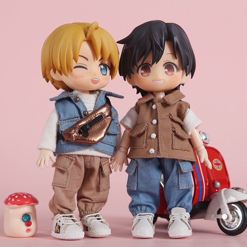 Ob11 ชุดเอี๊ยมกางเกงขายาว สําหรับตุ๊กตา YMY Nendoroid GSC YMY obitsu11 1/12 BJD BODY9 DDF ufdoll
