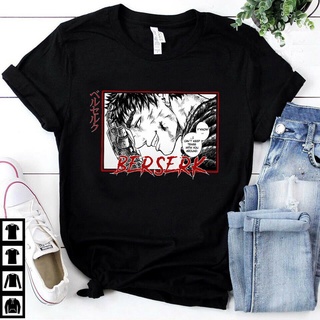 [100% Cotton] เสื้อยืดผ้าฝ้าย 100% พิมพ์ลายอนิเมะ Berserk Guts 90S ใส่สบาย สําหรับผู้ชาย