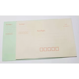 ซองจดหมายขนาดมาตรฐานคละสี C6 เท่ากับ 114 x 162 mm.