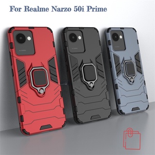 เคสป้องกันโทรศัพท์มือถือ แบบแข็ง กันกระแทก พร้อมแหวนโลหะ สําหรับ Realme C30s Narzo 50i Narzo50i Prime C30 RealmeC30s