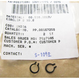 #0315 Circlip 8 x0.8  (00.510.0087) Heidelberg Spare Parts